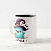 Witch's Brew - Halloween Tweekleurige Koffiemok (Voorkant links)