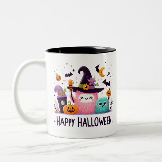 Witch's Brew - Halloween Tweekleurige Koffiemok (Links)
