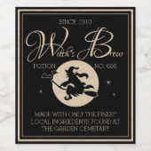 Witch's Brew Label Wijn Etiket (Enkel label)