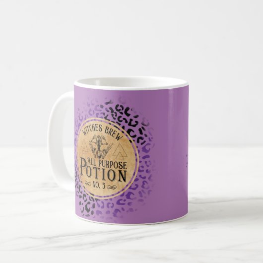 Witch's Brew Potion Design Coffee Mok Cup (Voorkant links)