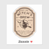 Witchs Brew Potion Label Sticker (Vel)