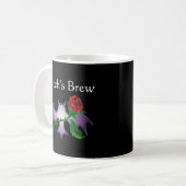 Witch's Brew Wicca Bat Roos Black Gothic Flower Koffiemok (Voorkant links)