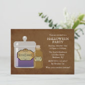 Witch's Brew & Wolfsbane Halloween Party Kaart (Staand voorkant)