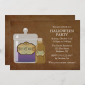 Witch's Brew & Wolfsbane Halloween Party Kaart (Voorkant / Achterkant)