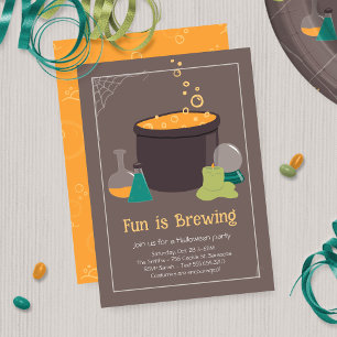 Witch's Cauldron Halloween Kaart