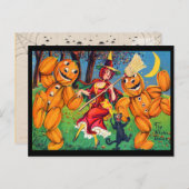 Witch's Dance Halloween Briefkaart (Voorkant / Achterkant)