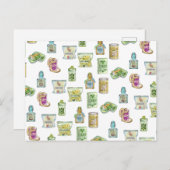 Witch's drankpatroon dubbel briefkaart (Voorkant / Achterkant)