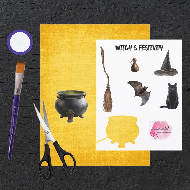Witch's Festival Embellishments Scrapbook Sheet (Creator heeft geüpload)