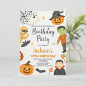 Witchs Fun Kids Halloween Anniversaire Invitation (Debout devant)