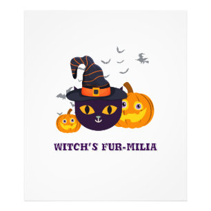 Witch's Fur-Miliar Halloween Foto Afdruk