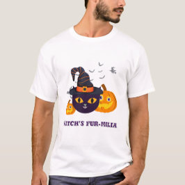 Witch's Fur-Miliar Halloween T-shirt