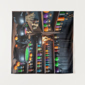 Witch's Potion Room: een magische alchemistische o Wandkleed (Voorkant (horizontaal))