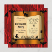 Witch's Spell Book Halloween Kaart (Voorkant / Achterkant)