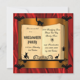 Witch's Spell Book Halloween Kaart