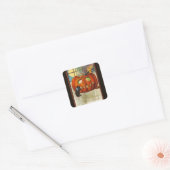 Witch's Wand Halloween Vierkante Sticker (Envelop)