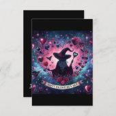 Witcht Heart Love Valentines Day Cartes magiques (Devant / Derrière)