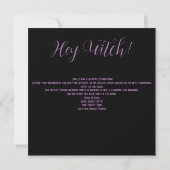 Witchy à thème Anniversaire Invitation de fête (Dos)