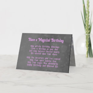 Witchy Birthday Card Kaart