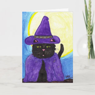 Witchy Black Cat wenskaart Kaart