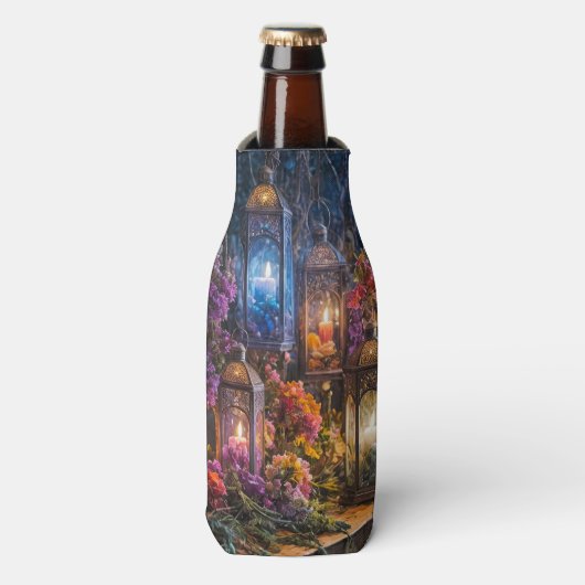 Witchy Boho Gypsy Kaarsen Lantaarns Mystiek Flesjeskoeler (Fles Voorkant)