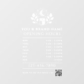 Witchy Candle Shop Opening uren QR-code Raamsticker (Vel)