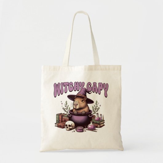 Witchy Capy Halloween Tote Bag (Voorkant)