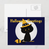 Witchy Cat Briefkaart (Voorkant / Achterkant)