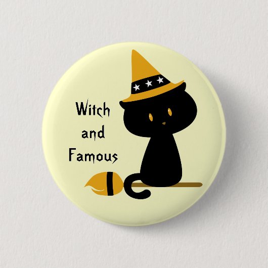Witchy Cat Button (Voorkant)