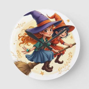 Witchy Characters Muurklok Decor Ronde Klok