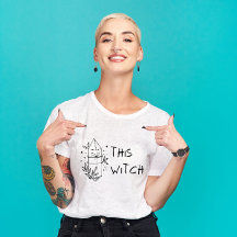 Witchy Dames Tshirt met Crystal Illustratie