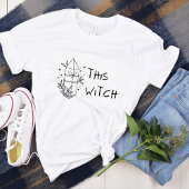 Witchy Dames Tshirt met Crystal Illustratie