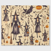 Witchy Elegance:  Gotisch Halloween Cadeaupapier (Vlak)