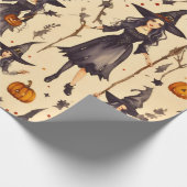 Witchy Elegance:  Gotisch Halloween Cadeaupapier (Hoek)