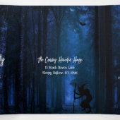 Witchy Forest Halloween Party Drieluik Uitnodiging (Binnenkant midden)