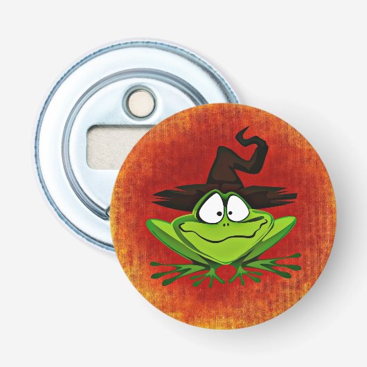 Witchy Frog Button Flesopener (Voorkant)