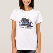 Witchy Funny Cat T-Shirt (Voorkant)