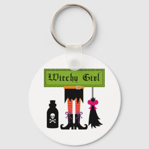 Witchy Girl Halloween T-shirts en cadeautjes Sleutelhanger