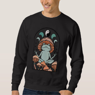 Witchy Goblincore Aesthetic Frog Toad Mushroom Vin Trui