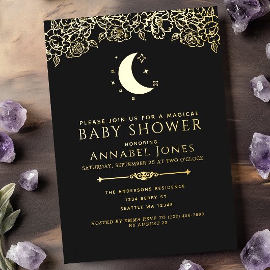 Witchy Gothic Tarot Kaart Baby shower