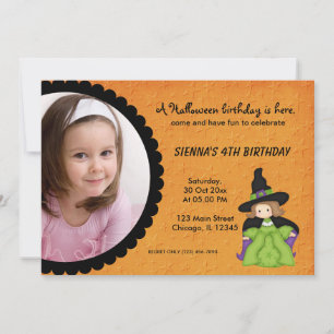Witchy Halloween Birthday Kaart
