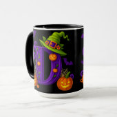 Witchy Halloween Initiaal "D" Mok (Voorkant links)