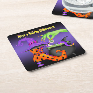 Witchy Halloween Paper Onderzetters