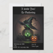 Witchy Halloween Party Invitation (Devant)