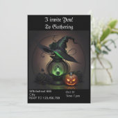 Witchy Halloween Party Invitation (Debout devant)