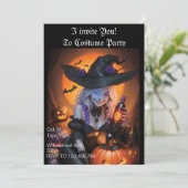 Witchy Halloween Party Invitation (Debout devant)