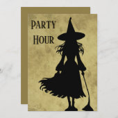 Witchy Halloween Party Uitnodiging (Voorkant / Achterkant)
