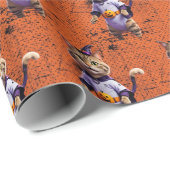Witchy Halloween Tabby Cadeaupapier (Rol Hoek)