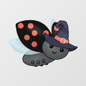 Witchy Ladybug Raamsticker (Vel)
