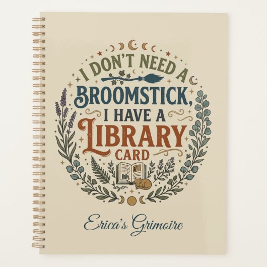 Witchy Librarian Library Card Book Lover Custom (Devant)