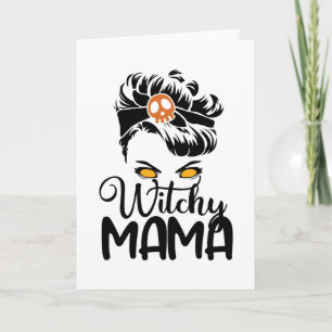 Witchy Mama, Scary Witch Mam Halloween Gifts Kaart